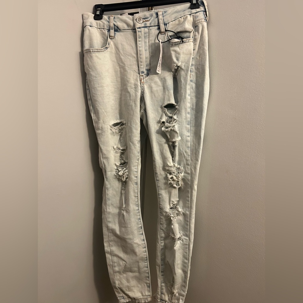 Distressed Light Blue Women's Jeans